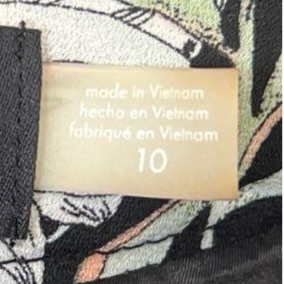 Y2K Boho Flowy Ruffled Floral Midi Skirt Multicolor Knee Length Lined Size 10 - Picture 7 of 7